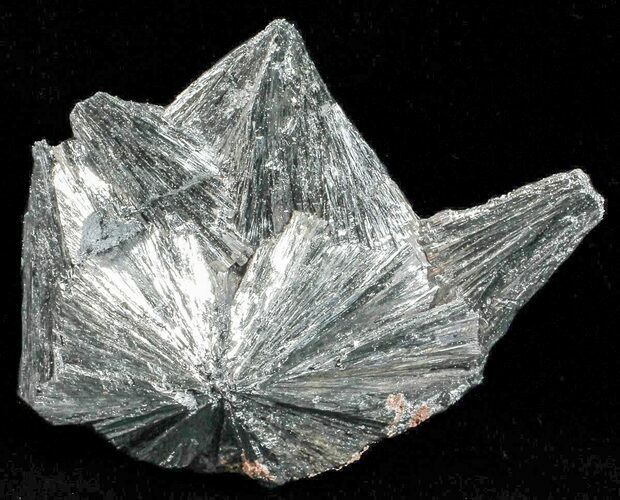 Metallic, Radiating Pyrolusite Cystals - Morocco #56953
